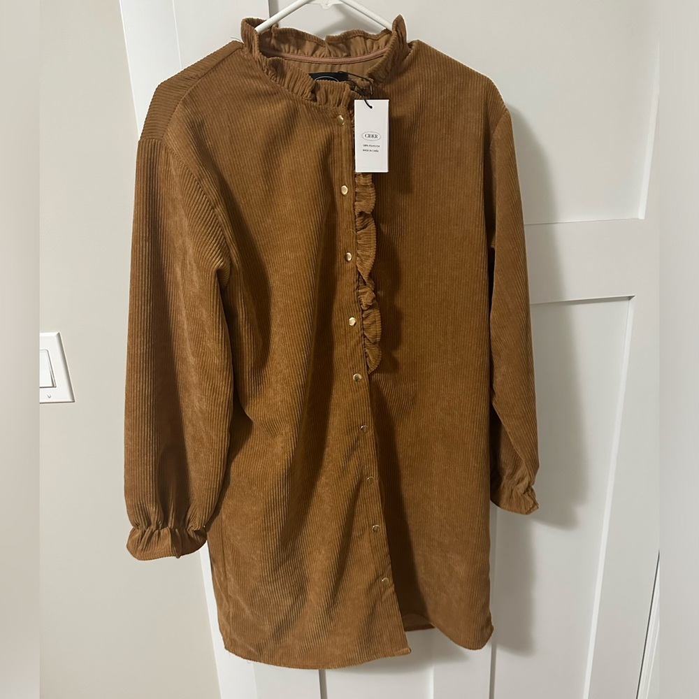Cider | corduroy bag dress | M
